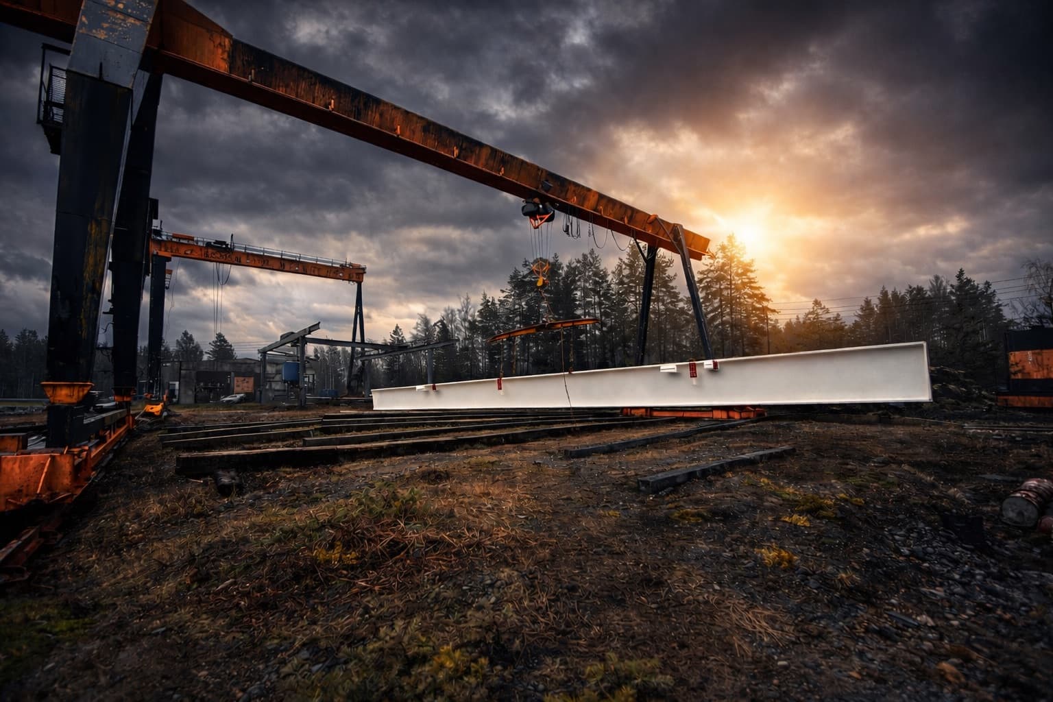 Esikäsittelyä nosturilla